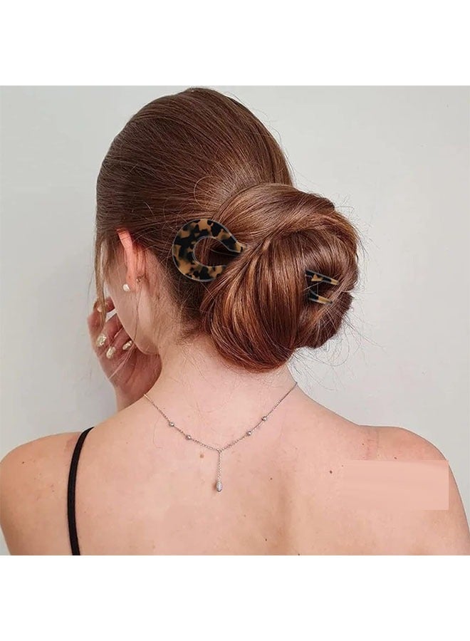 Bukela Acetate Sheet Hairpin, U-Shaped Non-Slip Hairpin, Fashion Hair Accessories, Vintage Hair Accessories (3 Pcs)  - Image 3