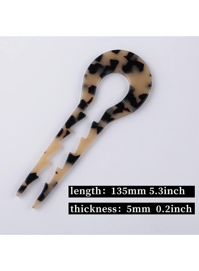 Bukela Acetate Sheet Hairpin, U-Shaped Non-Slip Hairpin, Fashion Hair Accessories, Vintage Hair Accessories (3 Pcs)  - Image 2