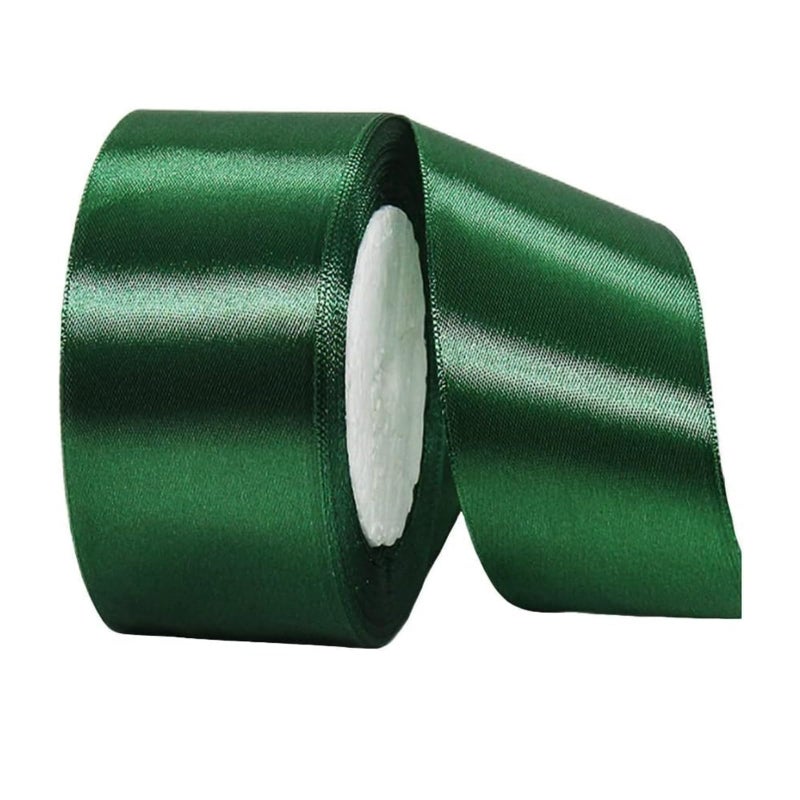 40mm Wide Thick Dark Green Ribbon for Gift Wrapping22m 15Inch Large Fabric Satin Ribbon Green Bow for Gift WrappingRibbons for CraftingHairBouquetsWedding CarPresentsCakeChristmas Decoration