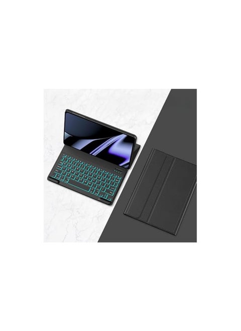 Arabic and English Keyboard Case Compatible with Honor Pad X8a 11 Inch 2024, with Detachable Wireless Bluetooth Keyboard and Protective Case Cover for Honor Pad X8a