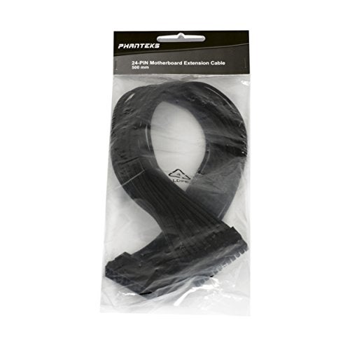Phanteks 24 Pin M/B Premium Sleeved Extension Cable 19.68" Length, Black (PH-CB24P_BK) - Image 4