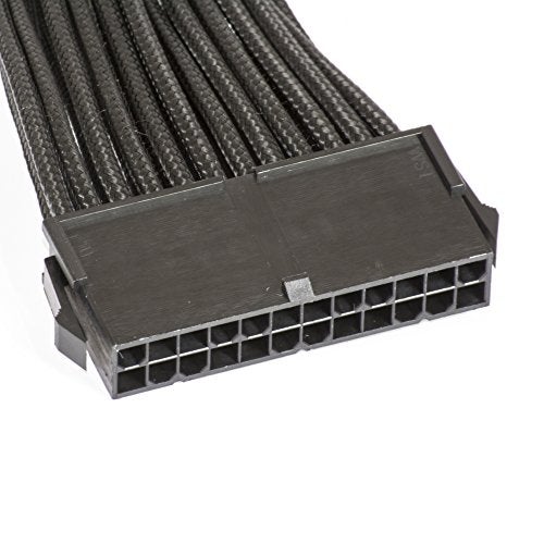 Phanteks 24 Pin M/B Premium Sleeved Extension Cable 19.68" Length, Black (PH-CB24P_BK) - Image 2