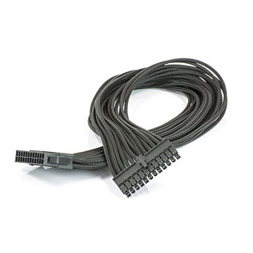 Phanteks 24 Pin M/B Premium Sleeved Extension Cable 19.68" Length, Black (PH-CB24P_BK) - Image 1