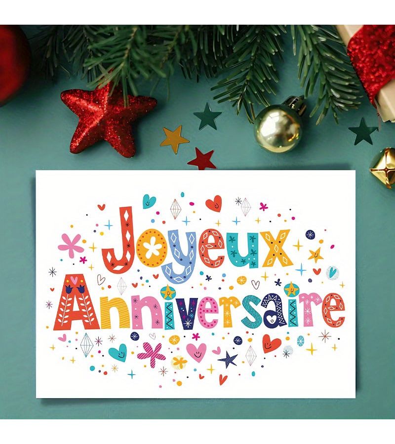 Funny French Birthday Card with Envelope 4.72x7.09 Inches 1pc - Image 5