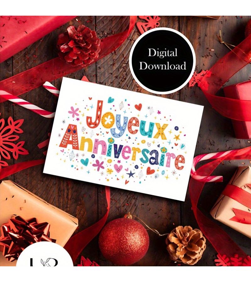 Funny French Birthday Card with Envelope 4.72x7.09 Inches 1pc - Image 4