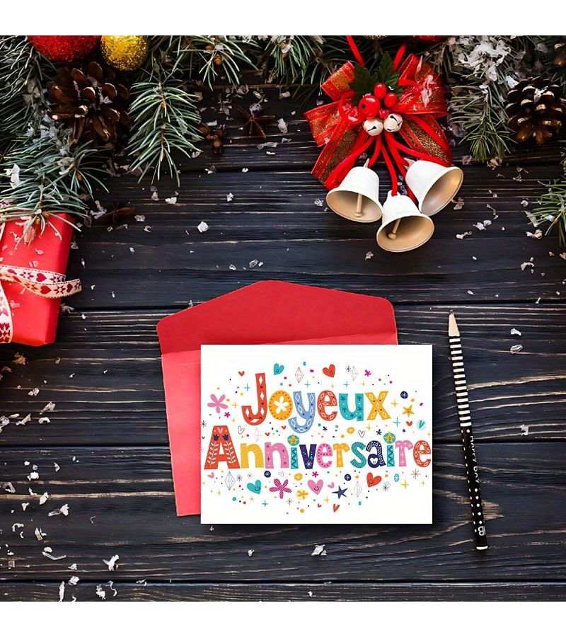 Funny French Birthday Card with Envelope 4.72x7.09 Inches 1pc - Image 2
