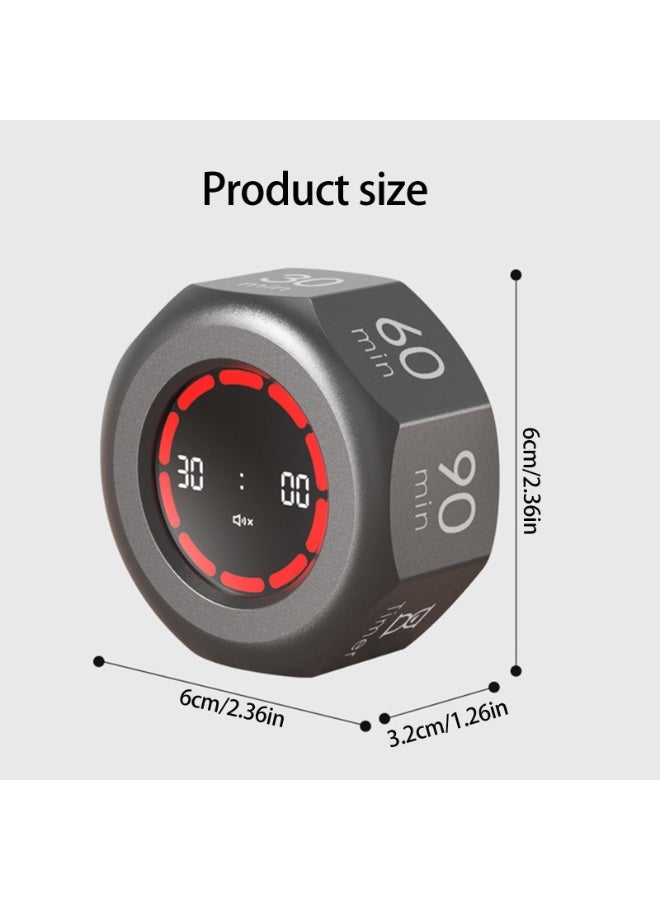 KOWVOWZ Productivity Kitchen Timer, Pomodoro Flip Gravity Sensor Cube Timer with Mute & Alarm and 1/3/5/15/30/60/90-Min Countdown Modes, Visual Focus Desk Timer for Home, School, Office, Kitchen - Image 4