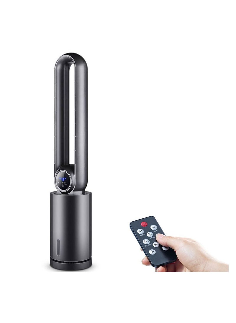 Cool Baby Bladeless Fan Household Air Conditioning Fan Floor Water Cooled Fan Tower Fan - Black  - Image 1