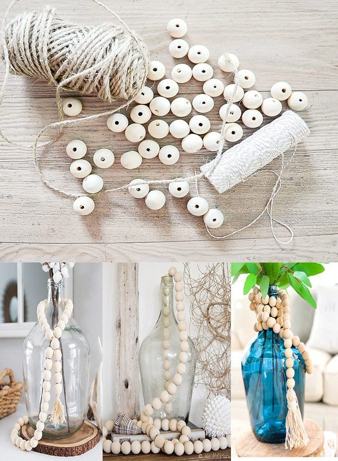 Modpion Wooden Beads for Craft 6 Size Loose Wooden Bead Set Round Unfinished Wood Beads for DIY Craft, Decor(6mm,8mm,10mm,12mm,14mm,16mm) - Image 5