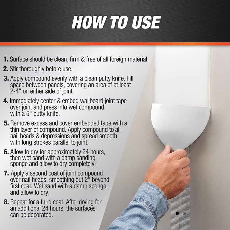 Dap مركب مفاصل لوح الجبس خفيف الوزن أبيض 1 جالون 7079810114 - Image 3