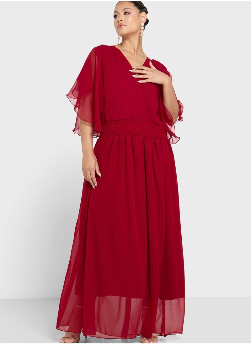 hayas closet Rushed Waist Mesh Dress  - Image 4