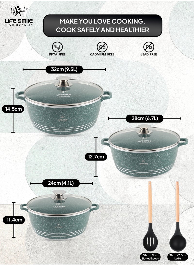 Cookware Set 8 pieces - Pots set Induction Bottom, Granite Non Stick Coating 100% PFOA FREE, Die Cast Cooking Set include Casseroles And Kitchen Utensils - pzsku/Z9019E73A958F168E6D6AZ/45/_/1695454198/73270297-7972-4b95-b793-884b971f7d4b