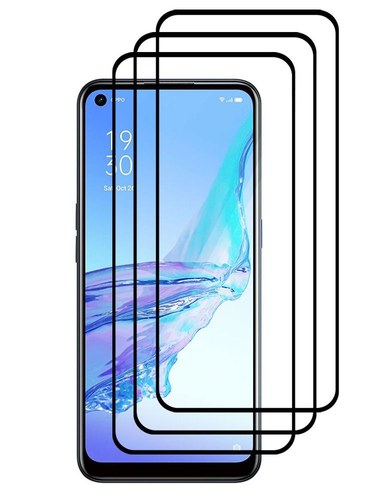 CATANES 3 Pack For Oppo A53 Screen Protector Tempered Glass Full Glue Back - Image 2