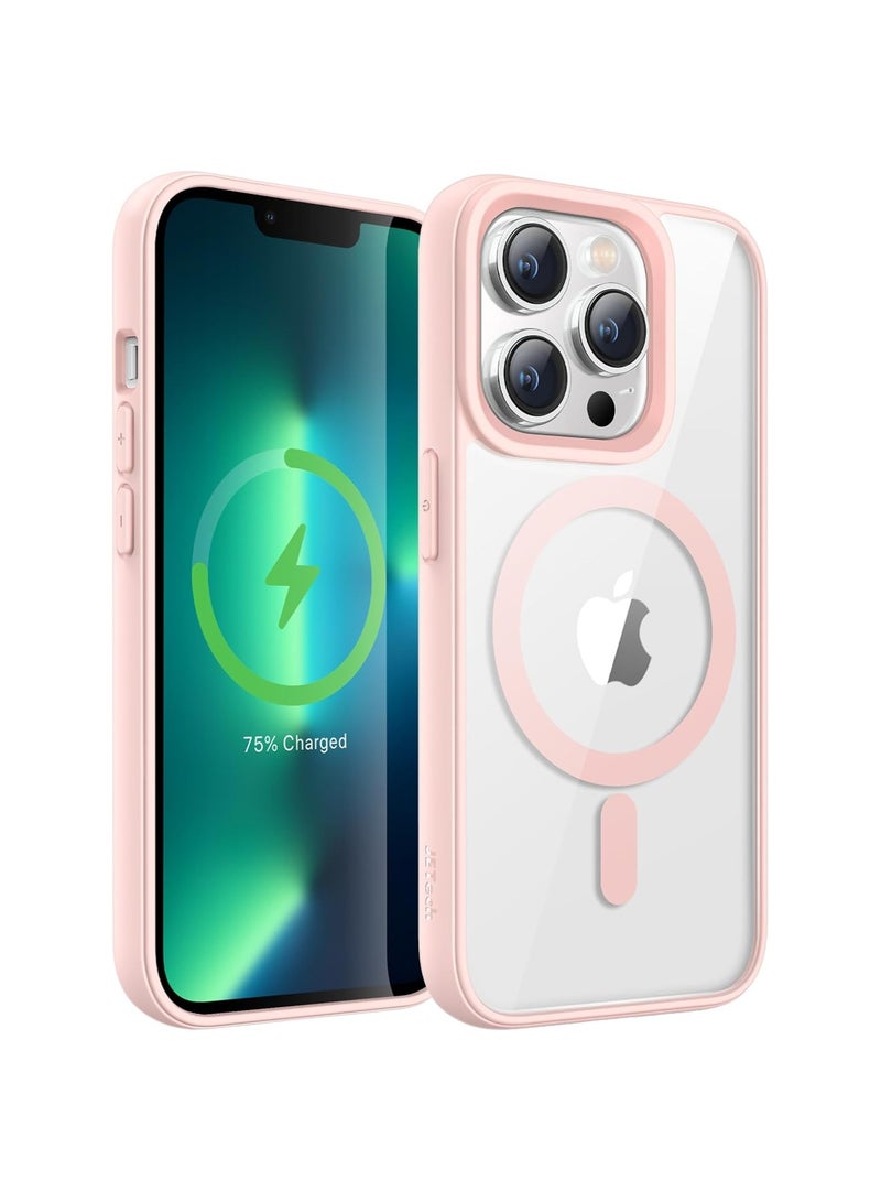 ACLIX Magnetic Case for iPhone 14 Pro [Shockproof & Slim] Clear Hard Back Cover with high-Grade Protection | Pink - Image 1