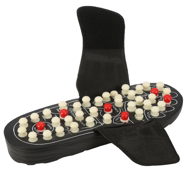 Massage Slippers Eva Wood Blend Silicone Massage Column - Hook And Loop Adjustable Design Foot Massager for Home Relaxation Tired Feet Men And Women - Image 4
