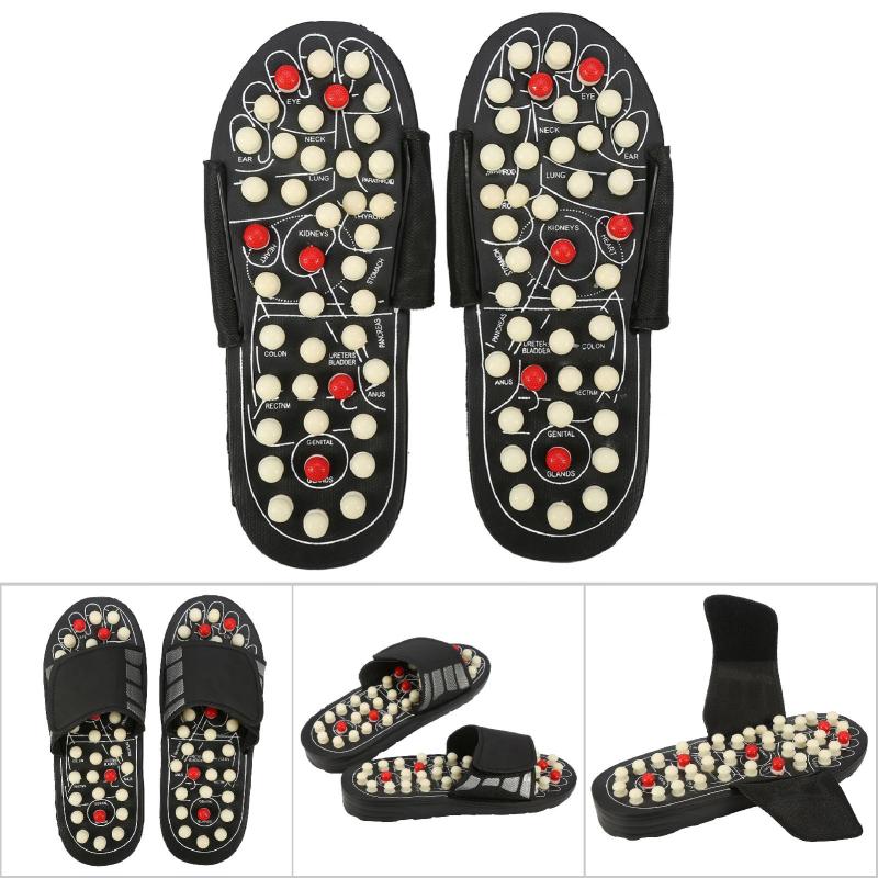 Massage Slippers Eva Wood Blend Silicone Massage Column - Hook And Loop Adjustable Design Foot Massager for Home Relaxation Tired Feet Men And Women - Image 5