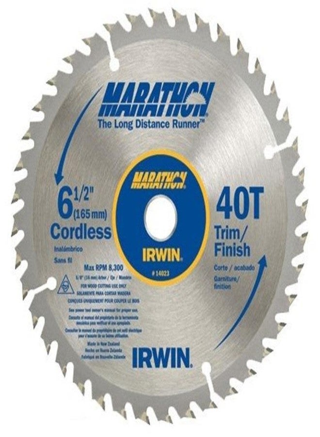 IRWIN Tools MARATHON Carbide Cordless Circular Saw Blade, 6 1/2-inch, 40T (14023) - Image 2