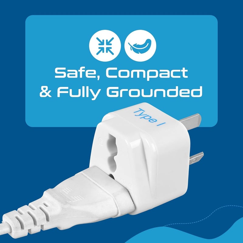 Mooka India to Australia Converter Plug Universal Socket Adapter Type-I (Pack of 3) for China, New Zealand, Argentina, Cross 3Pin Plug Universal Input (Pack of 3-3Pin Australia Adapter) - Image 2