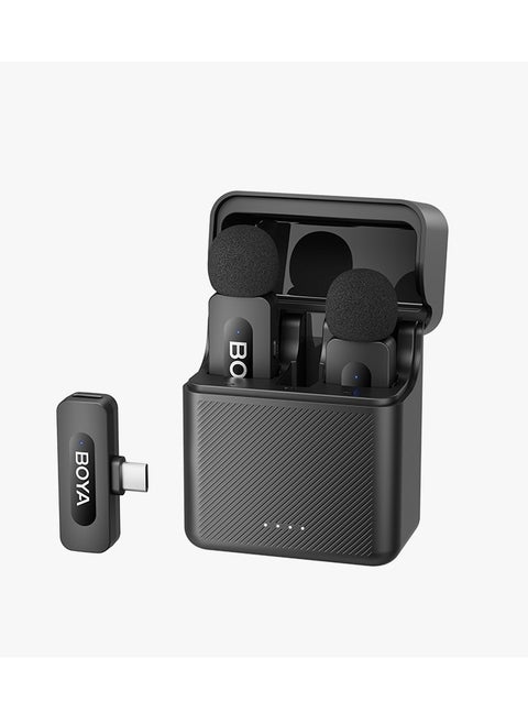 BY-V30  Dual-Channel 2.4G Wireless mic Kit For TYPE-C + Charhing Case