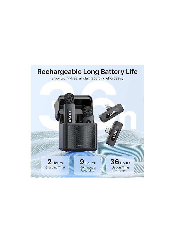 BOYA - BY-V30  Dual-Channel 2.4G Wireless mic Kit For TYPE-C + Charhing Case - Image 1