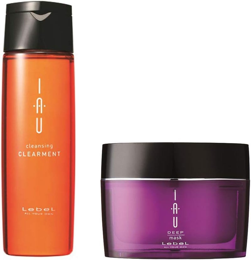 شامبو تنظيف الشعر ليبل IAU 200 مل مجموعة قناع الشعر العميق ليبل IAU 170 جرام مجموعة الشاي الأخضر