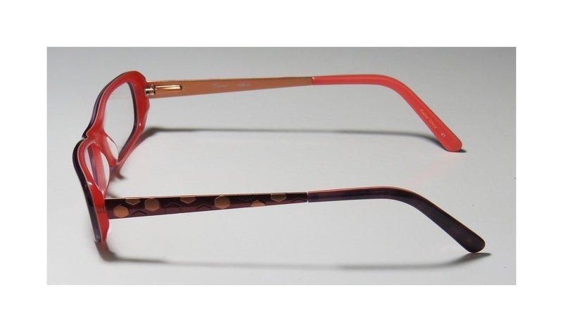 THALIA SODI Thalia Abeja For Ladies/Women Designer Full-Rim Shape Flexible Hinges Spectacular Vision Care Genuine Eyeglasses/Glasses (48-16-135, Purple/Coral) - Image 4