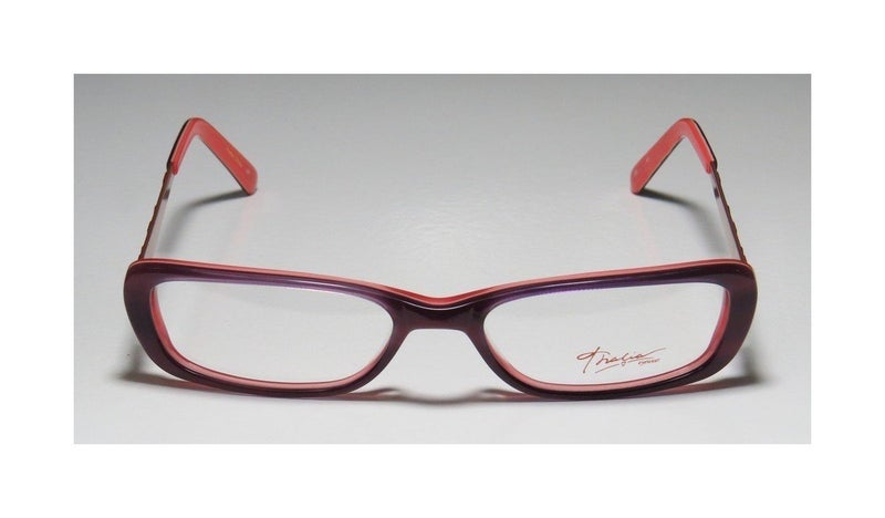 THALIA SODI Thalia Abeja For Ladies/Women Designer Full-Rim Shape Flexible Hinges Spectacular Vision Care Genuine Eyeglasses/Glasses (48-16-135, Purple/Coral) - Image 3