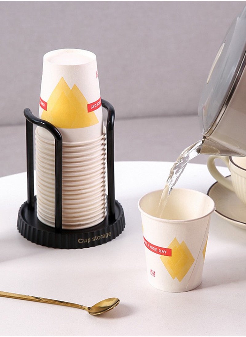 wnnualo Paper Cup Holder, Disposable Cup And Lid Holder Organizer, Coffee Cup Dispenser For Counter, Organizer Station for Coffee Milk Tea Shop Restaurant Office Bathroom  - Image 2