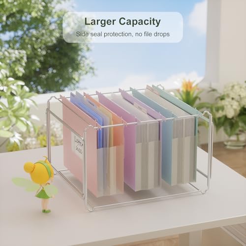 EcoStash Extra Capacity Hanging File Folders, 3.15" Reinforced Wheat Straw Expanding Hanging Folder Letter Size, Heavy Duty for Filing Cabinets, File Organizer for Office & Home-A Color-6 Packs - Image 5