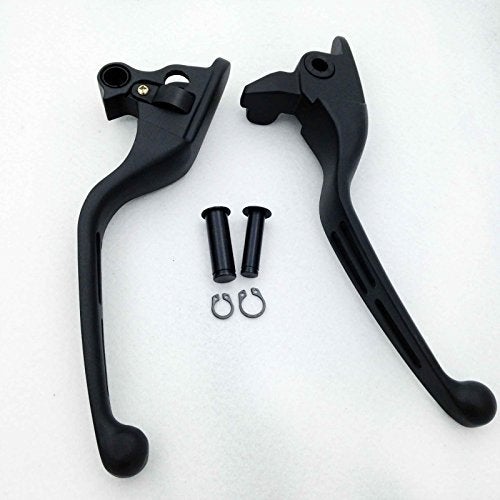 HK MOTO HONGK- Parts Black Brake Clutch Hand Levers Compatible with 2008-2013 Touring and Trike Models 2014-later FLHR and FLHRC (Does NOT fit Models Equipped with Hydraulic Clutch) [B01BI7ZUDK] - Image 4