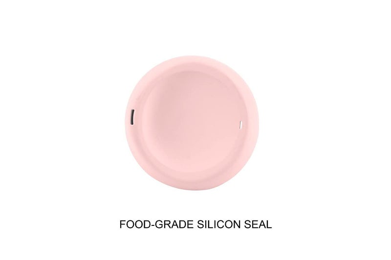TASKHOUSE Travel Glass Coffee Mug with Lid and Silicone Sleeve 500ml Portable Drinking Water Juice Coffee Tea Microwave Safe Durable Pink Pack 1 - Image 2