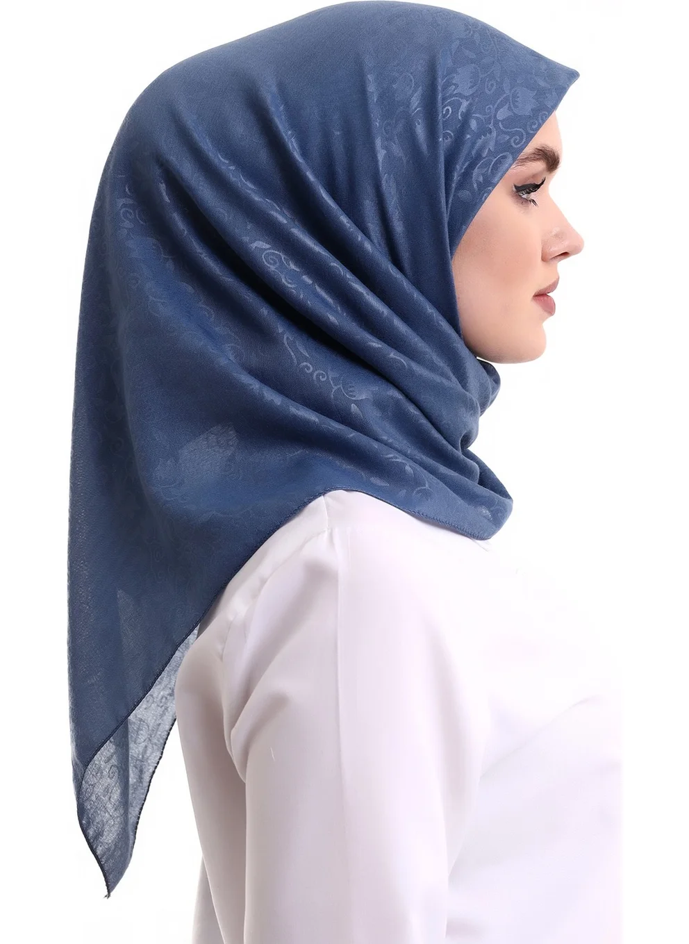İhvan Online Kofra Patterned Head Scarf - Blue