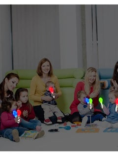 Excefore Light up Maracas Toys, Flashing LED Music Hand Shakers, Noisemaker Toys, Random Cheering Plastic Led Sand Musical Color Egg Props Kids Rattle Toy, Party Color Musical Light Hammer 3PCS  - Image 3