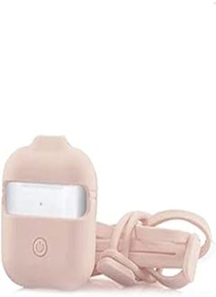 Silicone Protective Cover with Belt Kit for Apple AirPods Headphone (Pink, UN-308)