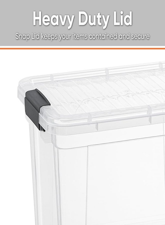 Superio Clear Storage Bins with Lids, Stackable Deep Storage Boxes with Latches and Handles, Extra Small, 4 Pack, Deep Containers for Home, Garage, and Kitchen - Image 4