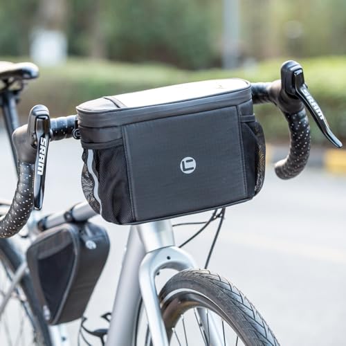 WOTOW Bike Handlebar Insulated Bag, Bike Front Phone Bag Cooler Storage Pouch With TPU Touch Screen Insulation Bicycle Frame Bag Strap On Cycling Accessories for Outdoor Hiking Travel Assistants - Image 2