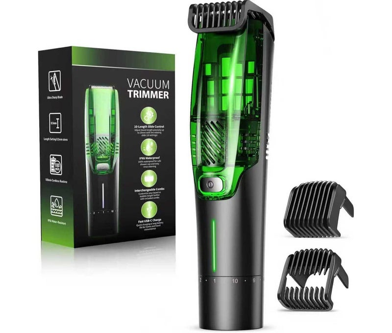 SMARTX Vacuum Trimmer for Men, 20-Length Precision, Dual Motor, IPX6 Waterproof, Digital Display, Cordless Grooming Kit, Electric Shaver Groomer,Groin&Body Grooming, Rechargeable Waterproof Hair Clipper and Wet and Dry Shaver - Image 1