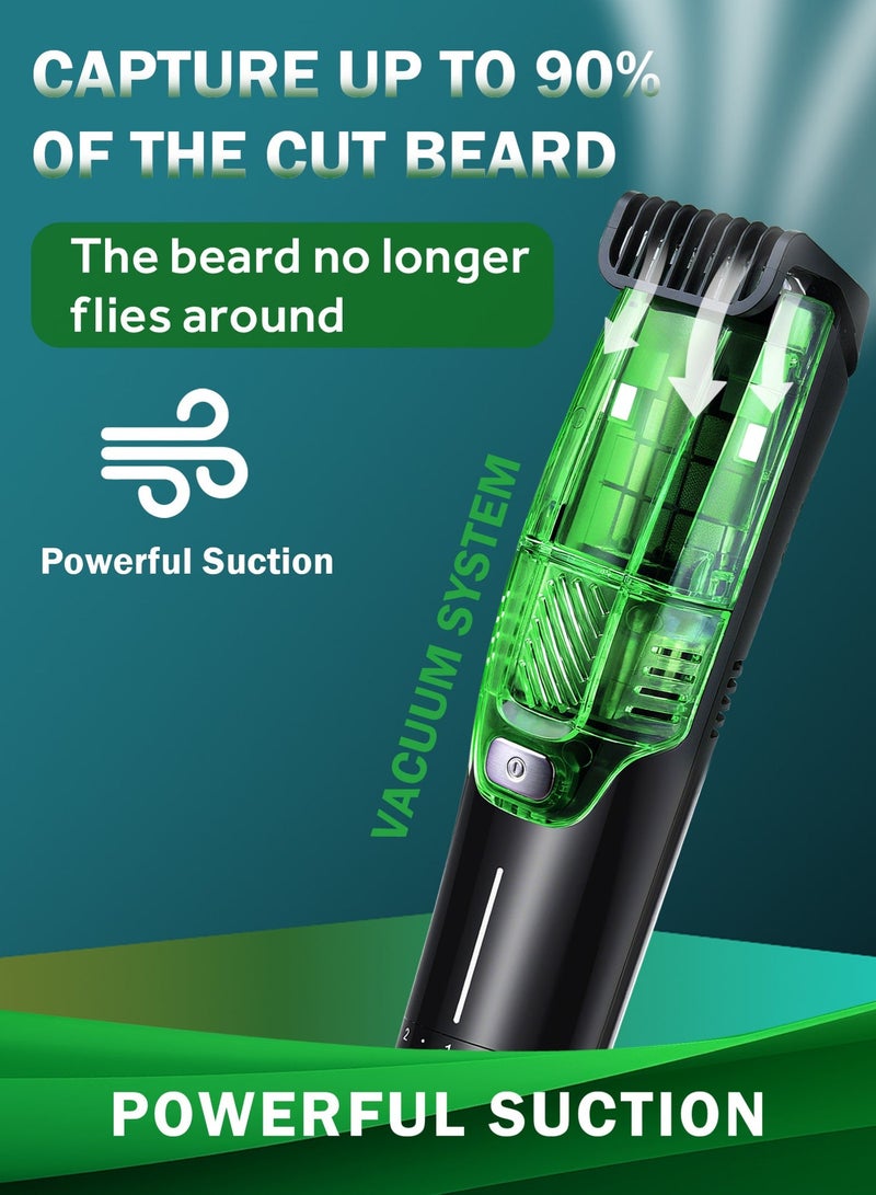 SMARTX Vacuum Trimmer for Men, 20-Length Precision, Dual Motor, IPX6 Waterproof, Digital Display, Cordless Grooming Kit, Electric Shaver Groomer,Groin&Body Grooming, Rechargeable Waterproof Hair Clipper and Wet and Dry Shaver - Image 4