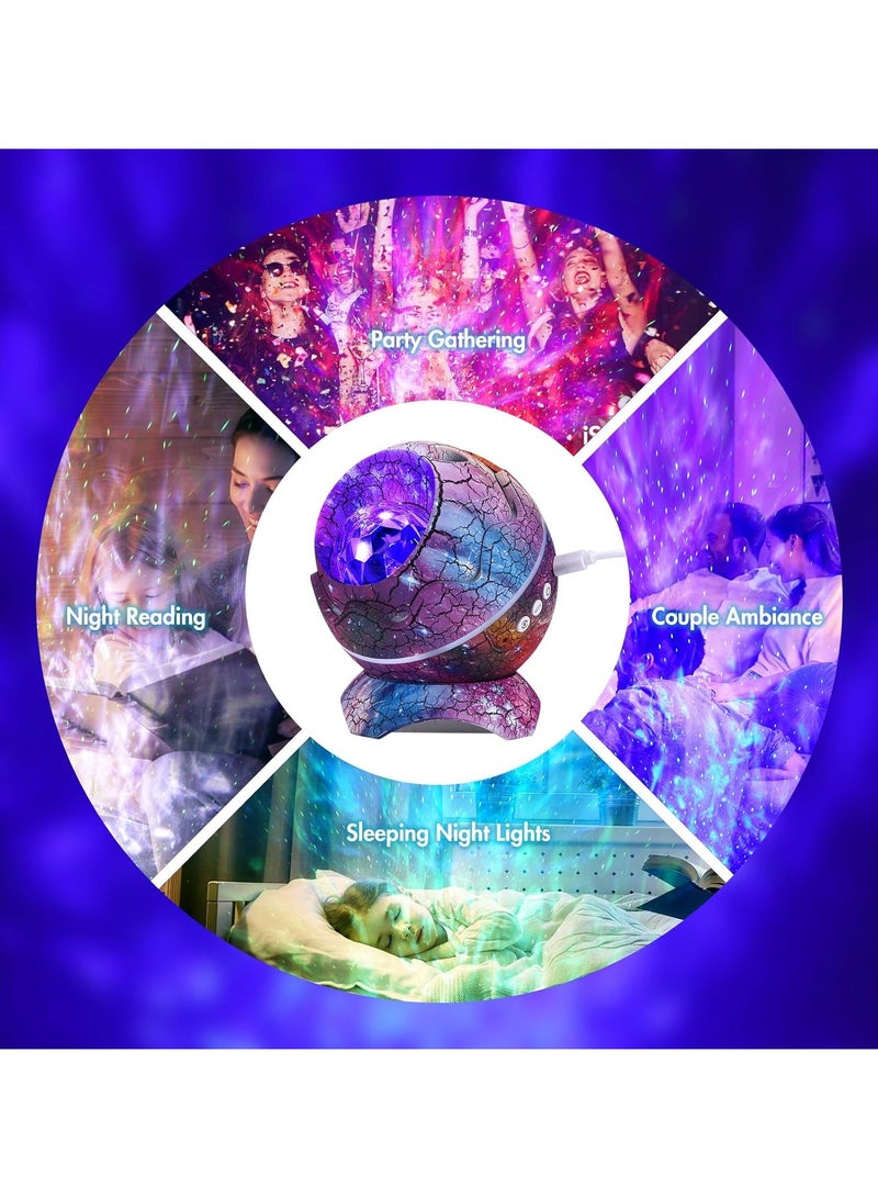 Galaxy Light Projector with Bluetooth Speaker, Various Lighting Effects for Bedroom Decor, Starry Sky Light Projector for Kids Party Favors Multicolor Dinosaur Egg - Image 4