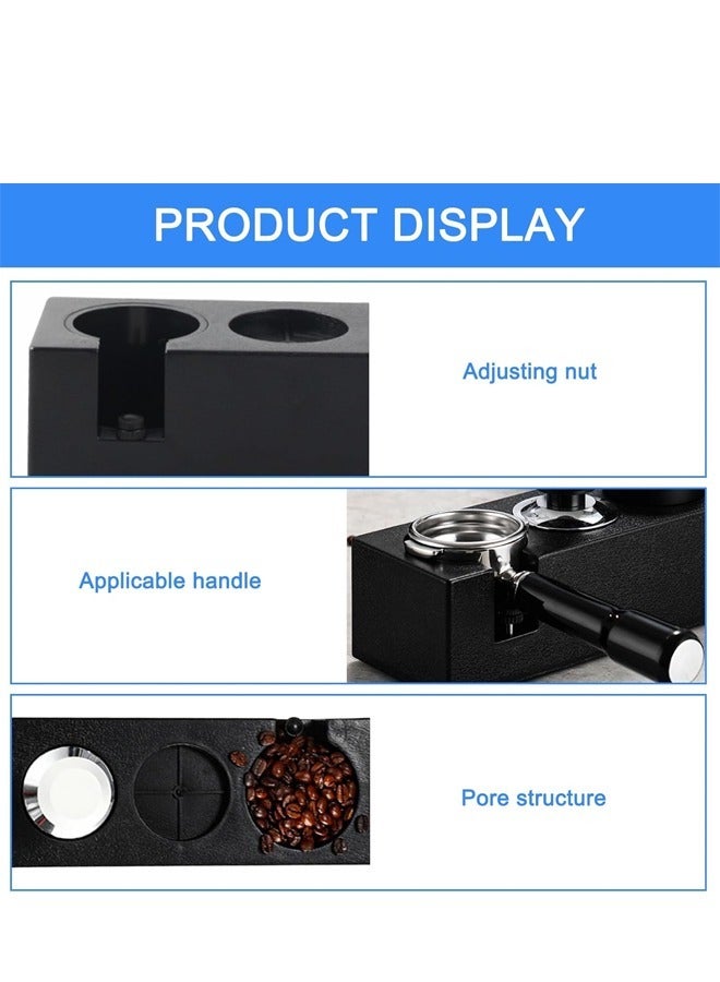 Topyich Coffee Filter Tamper Holder,Espresso Tamper Stand ABS Plastic Tamping Station for 51/54/58mm Portafilters Non Slip for Cafe Coffee Espresso Machine Accessories- 3 Holes  - Image 4