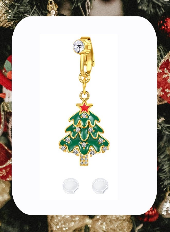 QWALIT حلقات سرة مزيفة من QWALIT، حلقات سرة مزيفة قابلة للتعديل، لون ذهبي أحمر، لطيفة ورقيقة ومريحة، مجوهرات سرة مزيفة بدون ثقب، مجوهرات جسم مزيفة للنساء، هدية عيد الميلاد - Image 4