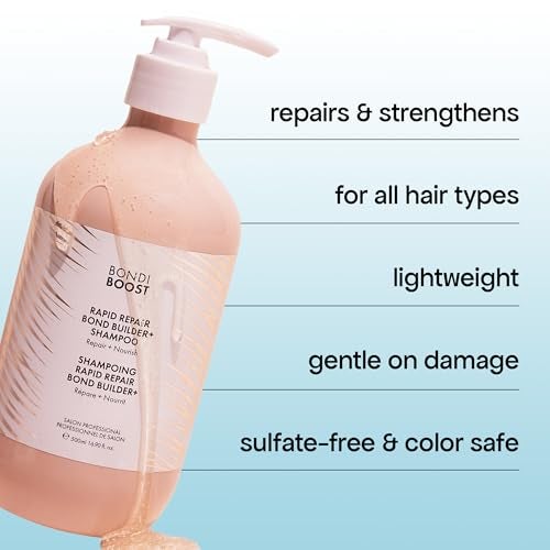 BONDIBOOST Rapid Repair Bond Builder + Shampoo for Damaged Hair [16.90 fl oz], Strengthening Formula for Restoring + Rebuilding Hair, Deep Conditioning + Nourishing Treatment for Healthier Results - Image 2