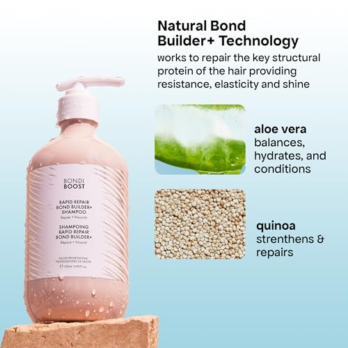 BONDIBOOST Rapid Repair Bond Builder + Shampoo for Damaged Hair [16.90 fl oz], Strengthening Formula for Restoring + Rebuilding Hair, Deep Conditioning + Nourishing Treatment for Healthier Results - Image 4