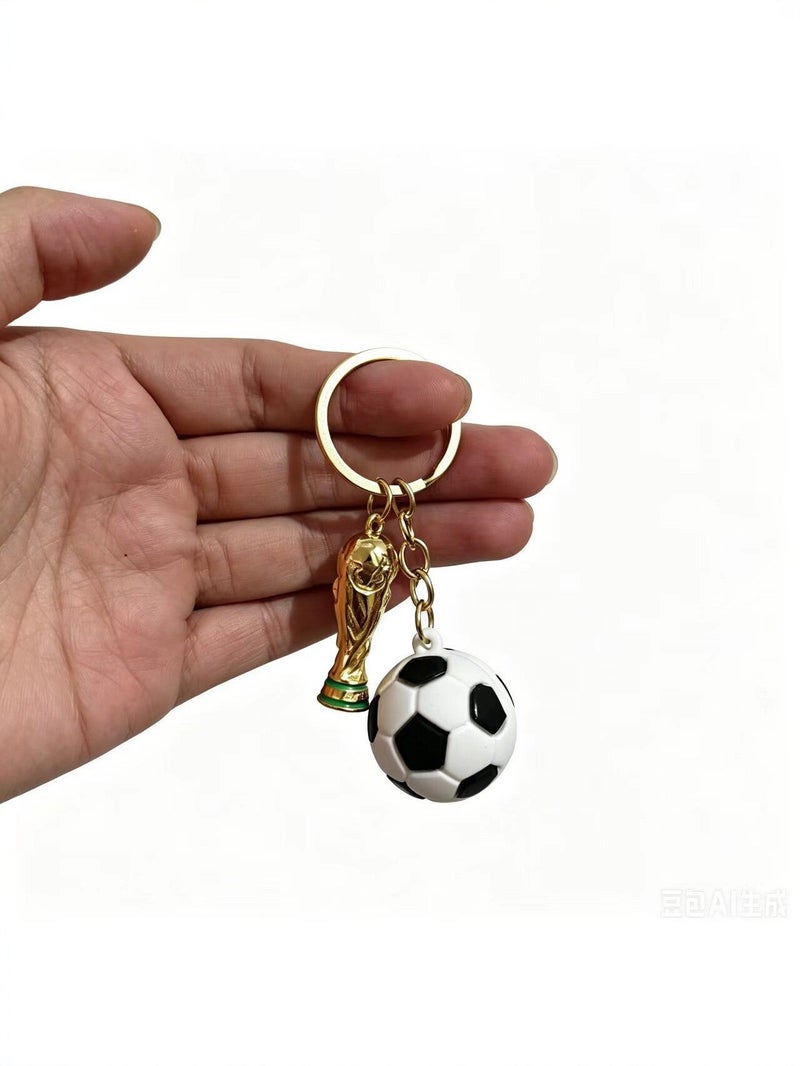 2026 World Cup Football Keychain with World Cup Trophy Pendant - Creative Fan Gift - Image 5