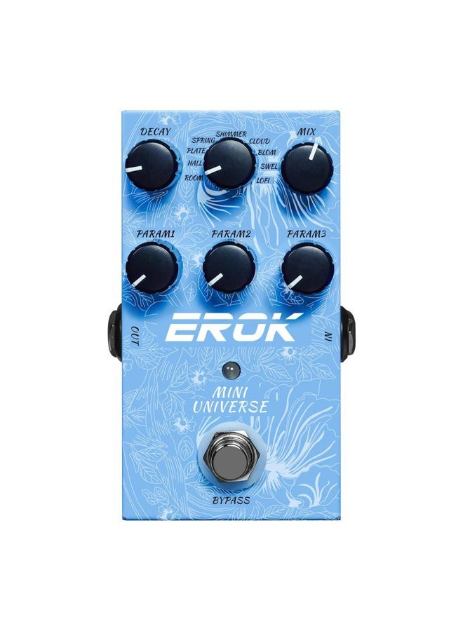 EROK Mini Universe Reverb Pedal 9 Reverb Effects Room/Shimmer/Lofi/Spring Reveb Effect Pedals Electric Guitar Pedal - Image 1