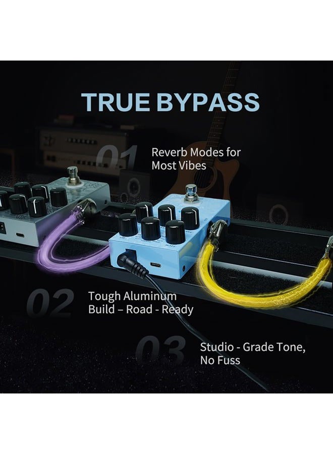 EROK Mini Universe Reverb Pedal 9 Reverb Effects Room/Shimmer/Lofi/Spring Reveb Effect Pedals Electric Guitar Pedal - Image 4