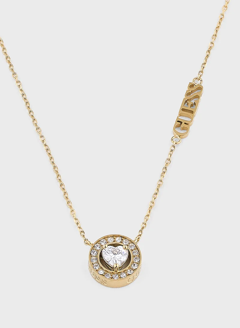 GUESS Crystal Detail Long Necklace