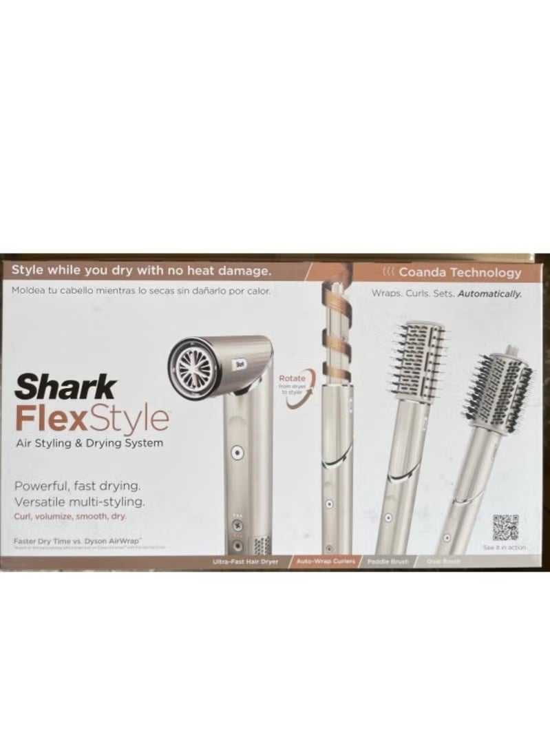 شارك نظام تصفيف الشعر وتجفيفه بالهواء من فليكس ستايل 5 في 1، فرشاة تجعيد الشعر المجفف الهوائي وأداة تجعيد الشعر المتعددة مع أدوات تجعيد الشعر ذاتية اللف، وفرشاة مجداف، وفرشاة بيضاوية، وملحق مكثف - Image 1