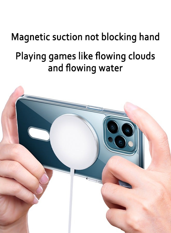 iPhone 15 Pro Case Cover [Compatible with MagSafe] [Strong Magnetic] [10FT Military Grade Protective] Full Protection Comfortable Hold Accessory Back Cover for  iPhone 15 Pro Clear - Image 5