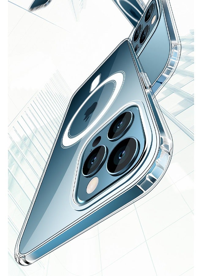 iPhone 15 Pro Case Cover [Compatible with MagSafe] [Strong Magnetic] [10FT Military Grade Protective] Full Protection Comfortable Hold Accessory Back Cover for  iPhone 15 Pro Clear - Image 2